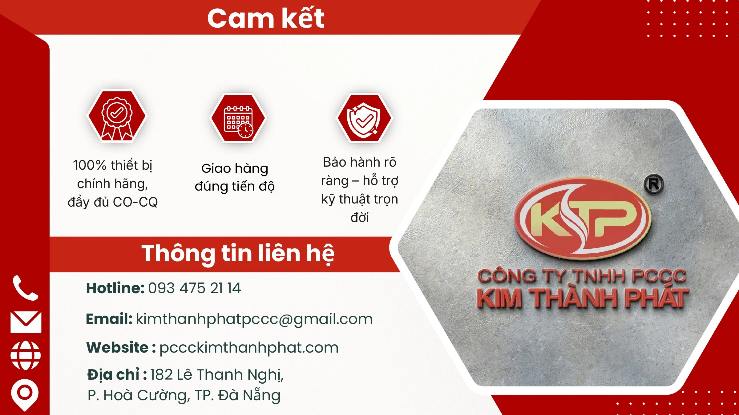 Cam kết và thông tin liên hệ Kim Thành Phát